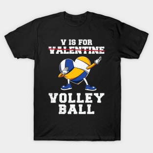 V is for Volleyball - Valentines Day T-Shirt